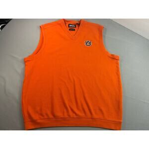 Auburn University Sweater Vest Men’s Large Ashworth Peruvian Cotton Golf Preppy